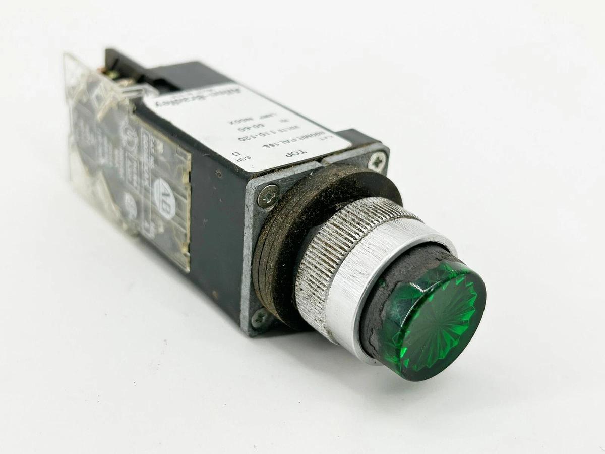 Used Allen Bradley 800MR-PAL16S Push Button Green 22MM 300V 50/60Hz Ser. D