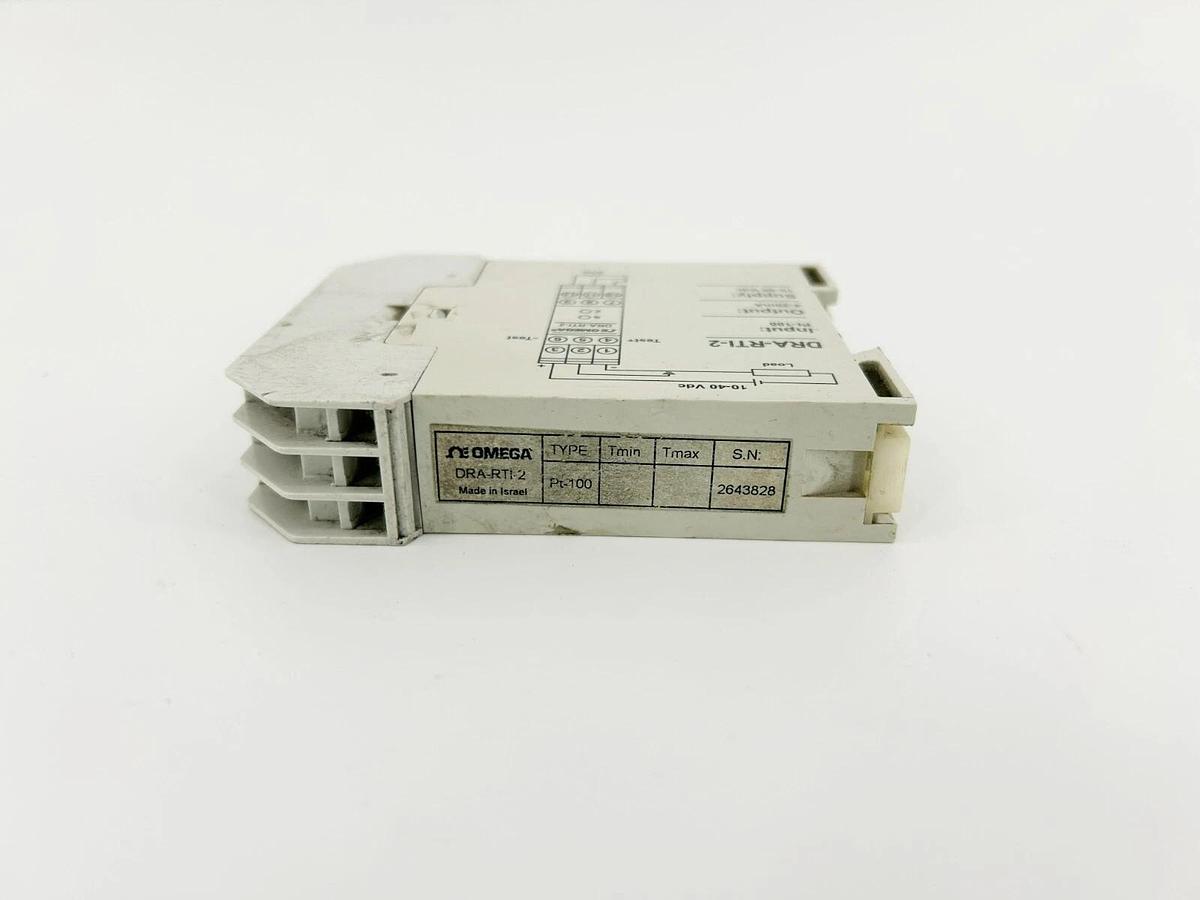New Omega DRA-RTI-2 DIN Rail 2-Wire Temperature Transmitter, ,10-40VDC, 4-20mA