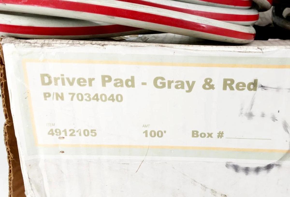 New Fenner Drives 7034040 Driver Pad Gray & Red 4912105 Approx. 75FT