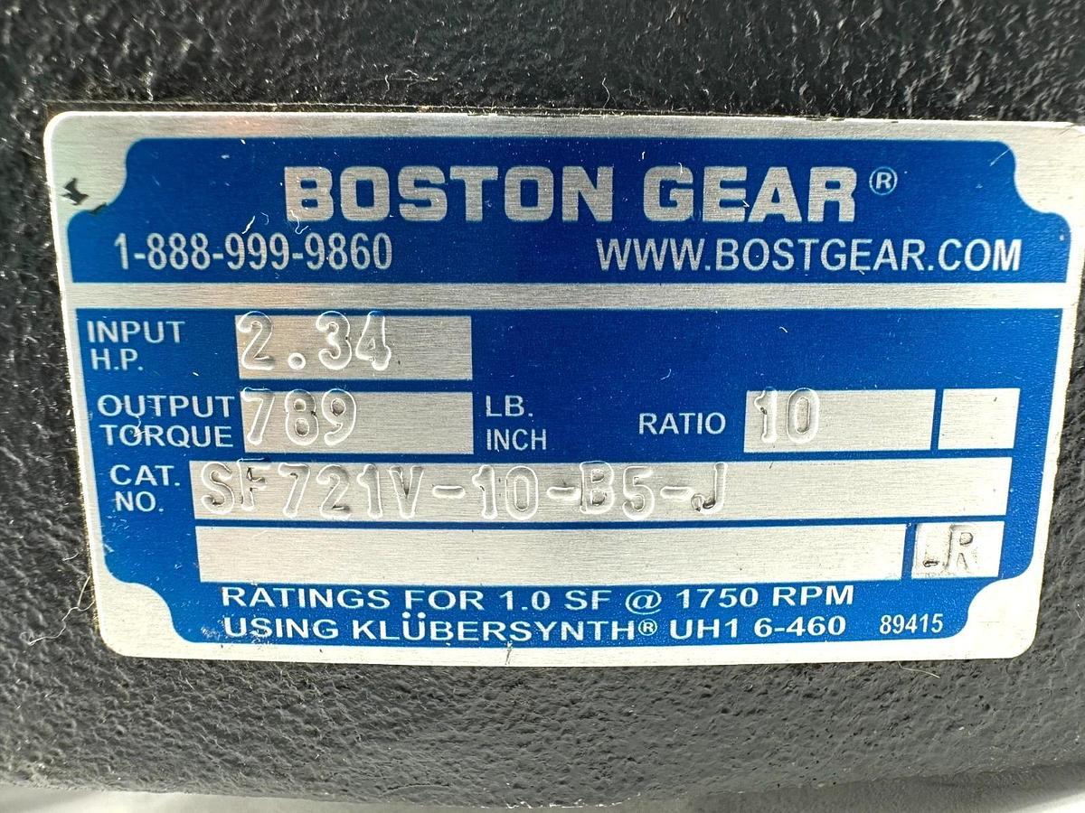 New Boston Gear SF721V-10-B5-J Worm Gear Speed Reducer 10:1 - Missing Parts