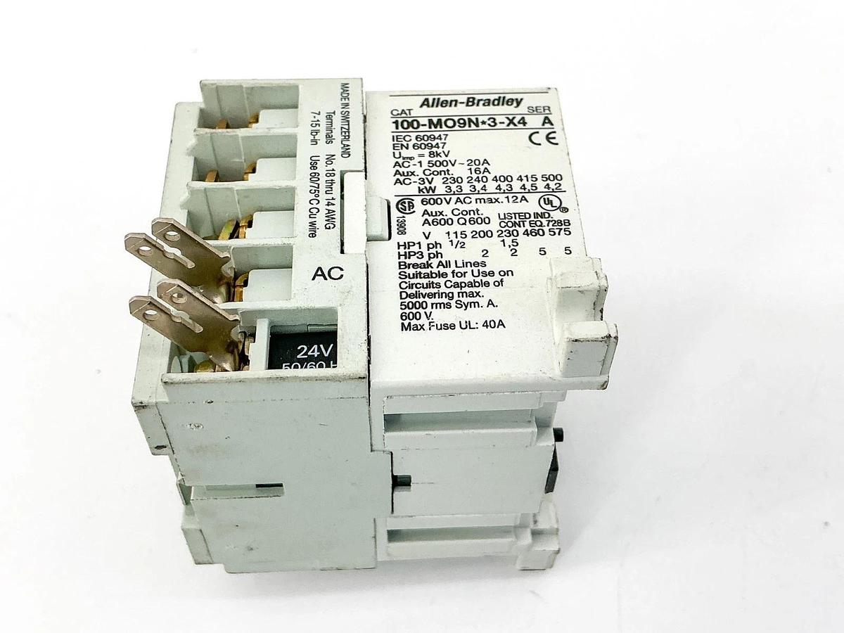 Used Allen Bradley 100-M09NKD3-X4 Contactor 24V 20A Ser.A