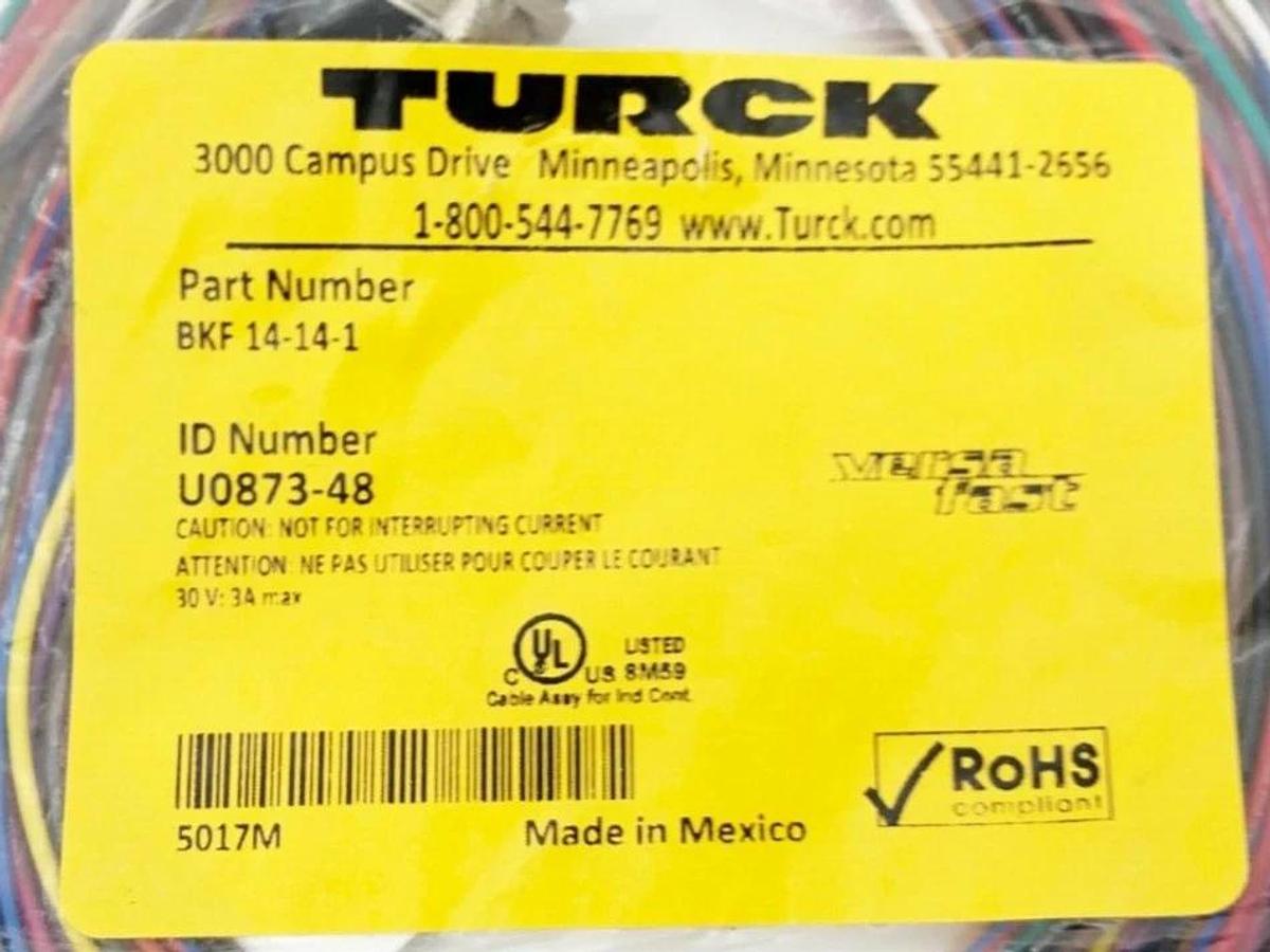 New Turck BKF 14-14-1 Connector M Series U0873-48