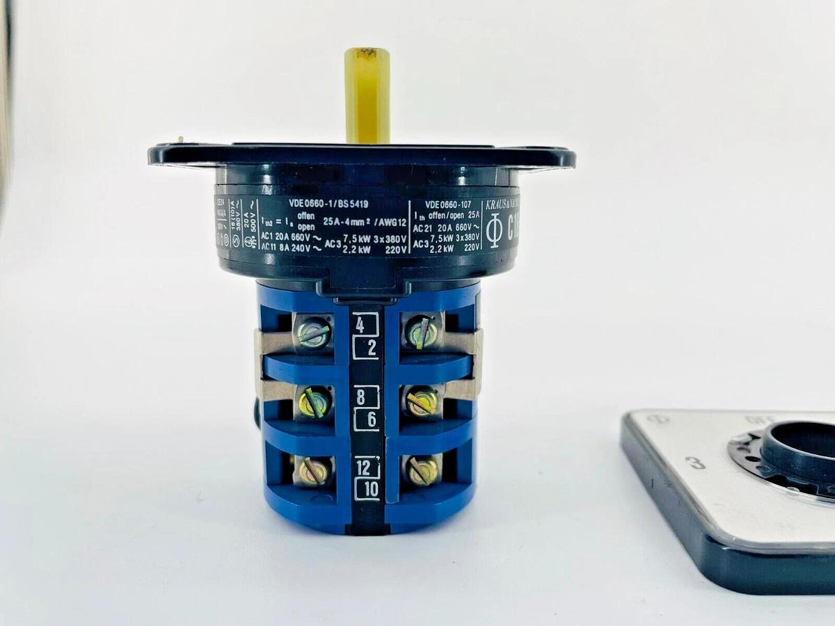 New Kraus & Naimer C18 Rotary Cam Switch 20A 600V 3PH C18-A048