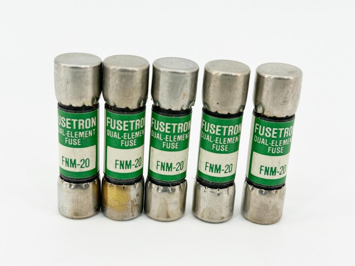 New Lot of 5 Bussmann FNM-20 DUal Element Time Delay 20A 250V