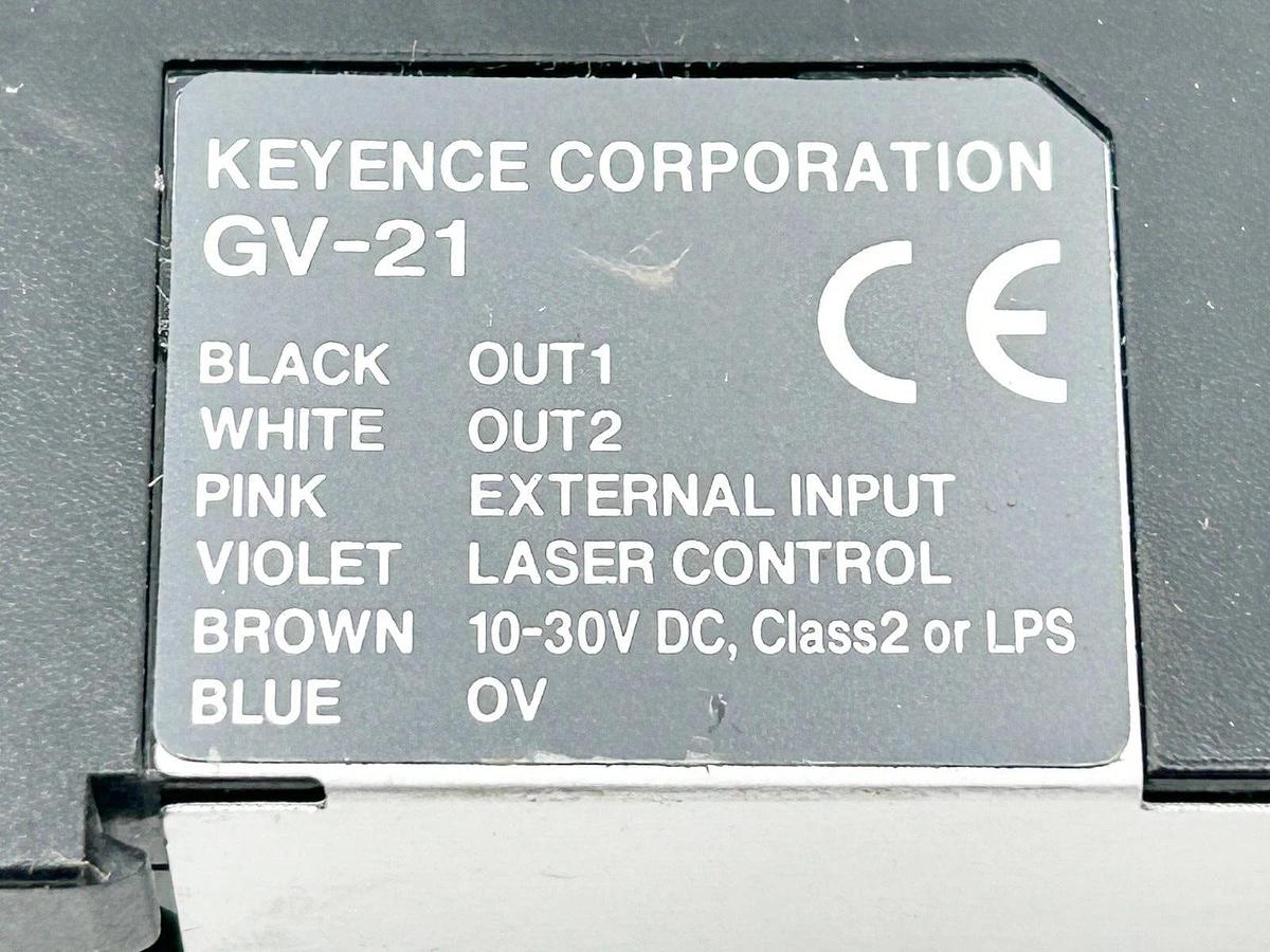 Used Keyence GV-21 Laser Sensor Aplifier Unit 10-30 VDC For Laser Sensor CMOS