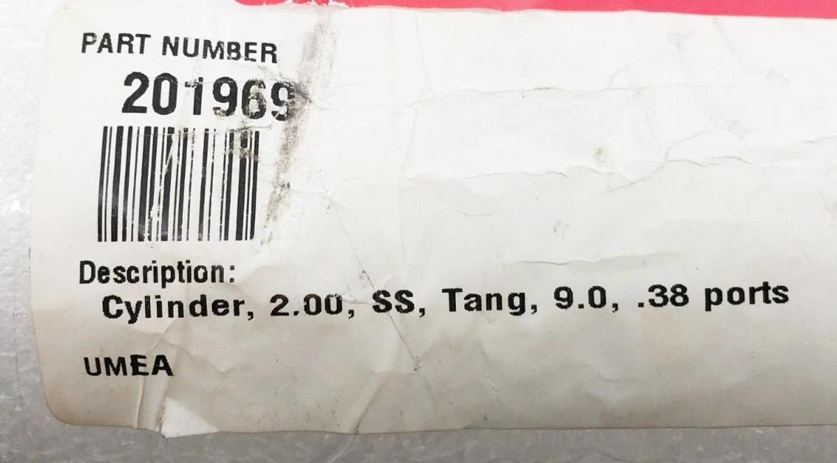 New C&C SC-00025209.00P3C2MP Cylinder 2" Bore 9" Stroke 250psi SS - No Box