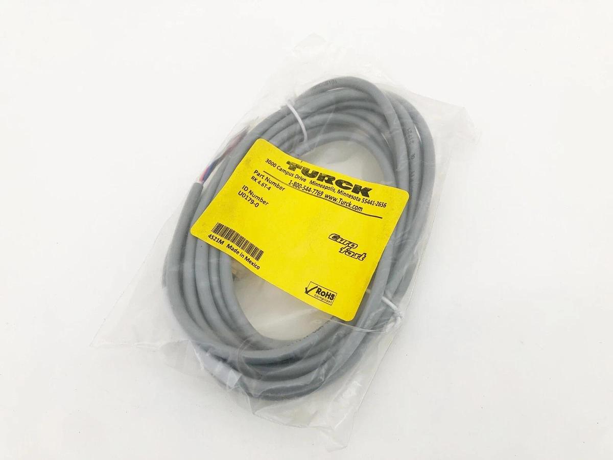 New Turck RK 4.6T-4 Eurofast Cordset U0179-0