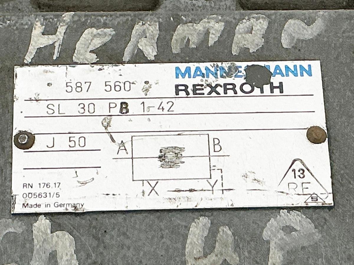 New Rexroth SL-30-PB-1-42 Check Valve 587 560 - No Box