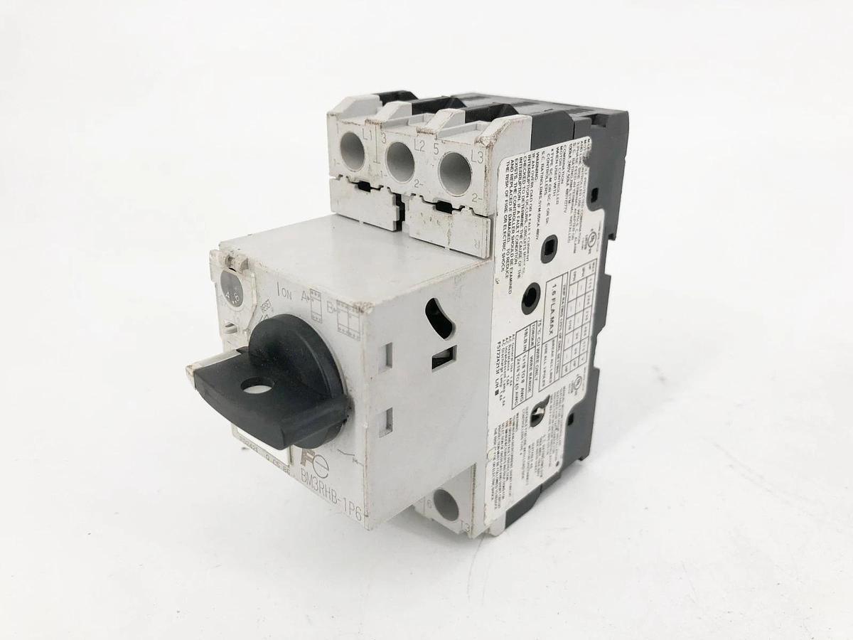 Used Lot of 3 Fuji Electric BM3RHB-1P6 Manual Motor Starters 1-1.6A