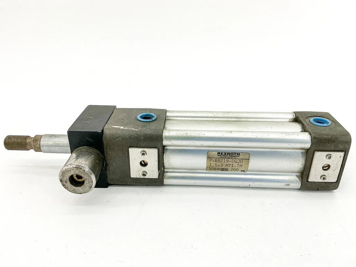 Used Rexroth P-68219-0030 Pneumatic Cylinder 200PSI 1.5" Bore 3" Stroke V0692