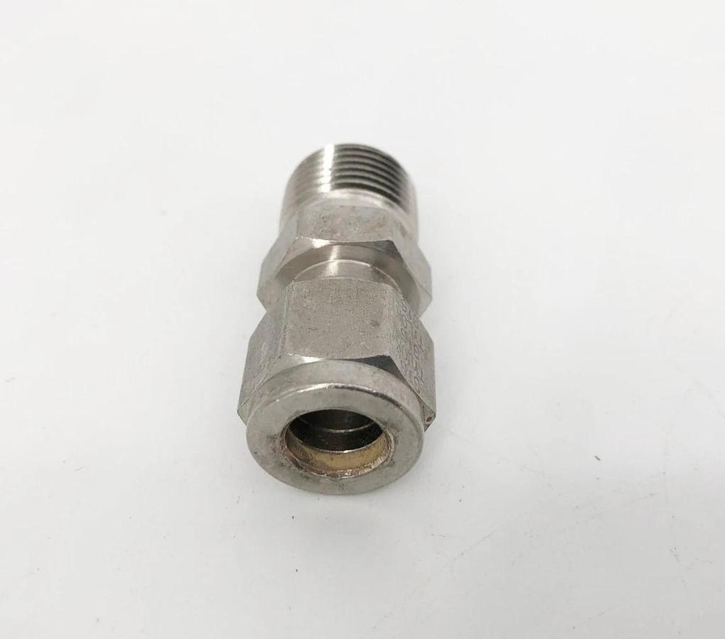 Lot of 6 New Parker PMI PC-3/8 Hex Fittings 316 Stainless Steel - No Box