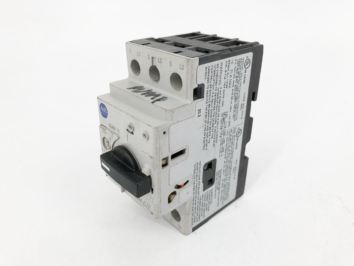 Used Allen Bradley 140M-C2E-C10 Ser. C Motor Protector Circuit Breaker 6.3-10A
