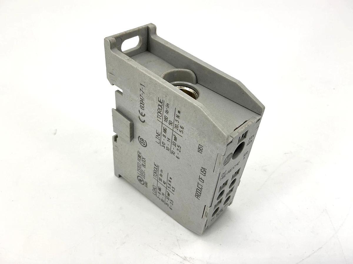 Used Allen Bradley 1492-PDE1C142 Ser A Enclosed Power Distribution Block 1P 200A 600V