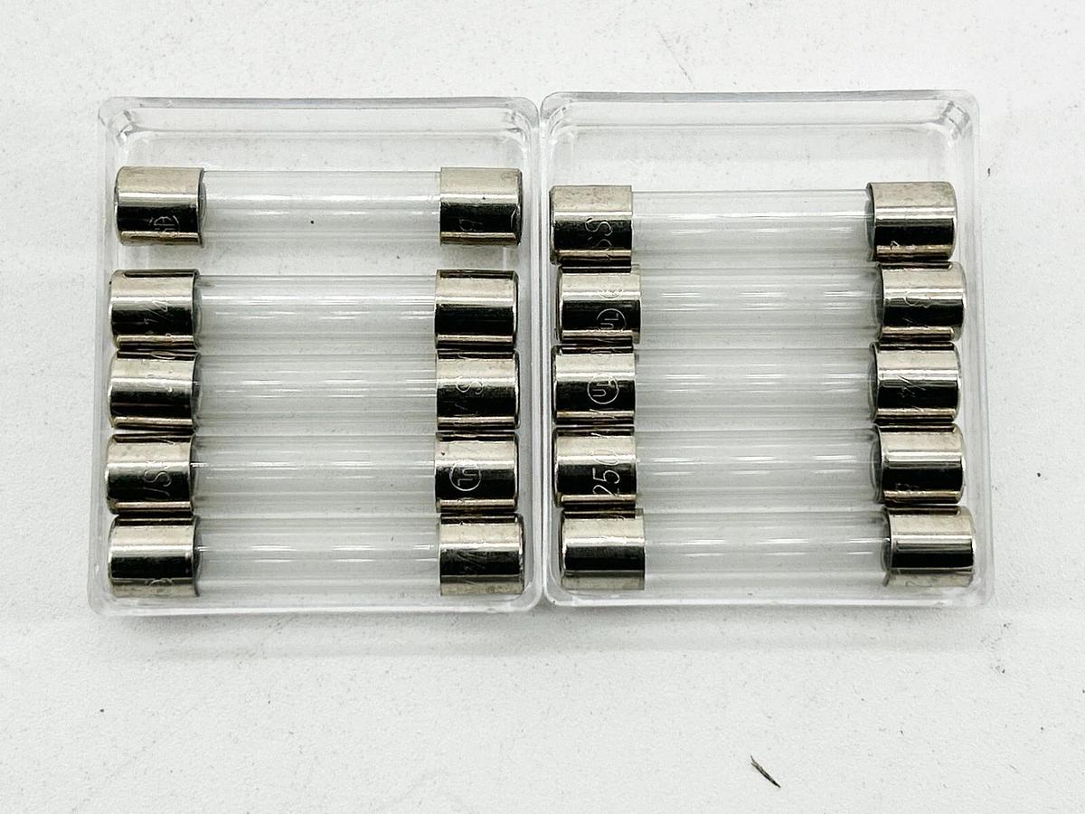 New Lot of 10 Bussmann AGC-1/4 Fuse 0.25A 250V