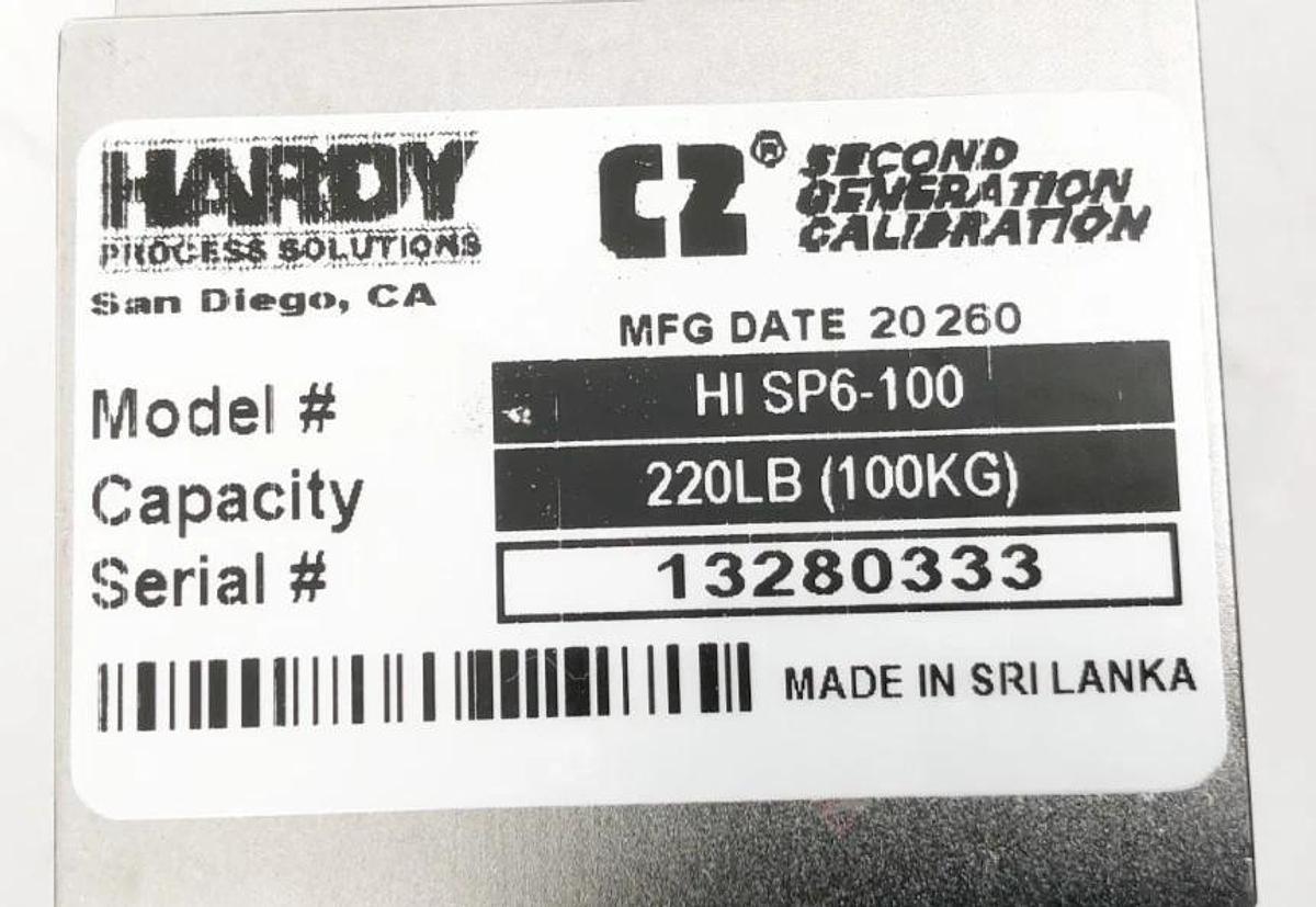 New Hardy HI SP6-100 Load Sensor SS HERM SINGLE PT 220LB H52114A