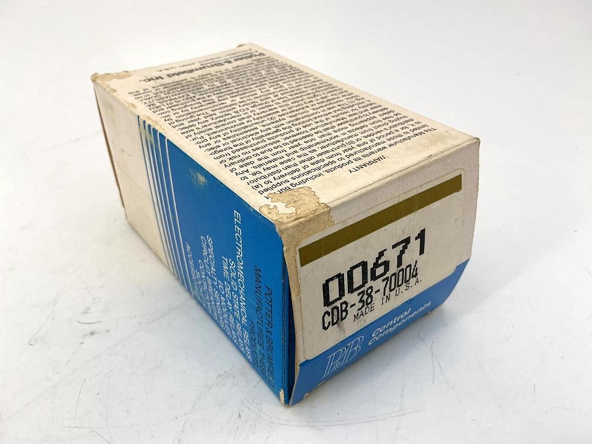 New Potter & Brumfield CDB-38-70004 Time Delay Relay 0.6-60sec 8-Pin 10A 240VAC