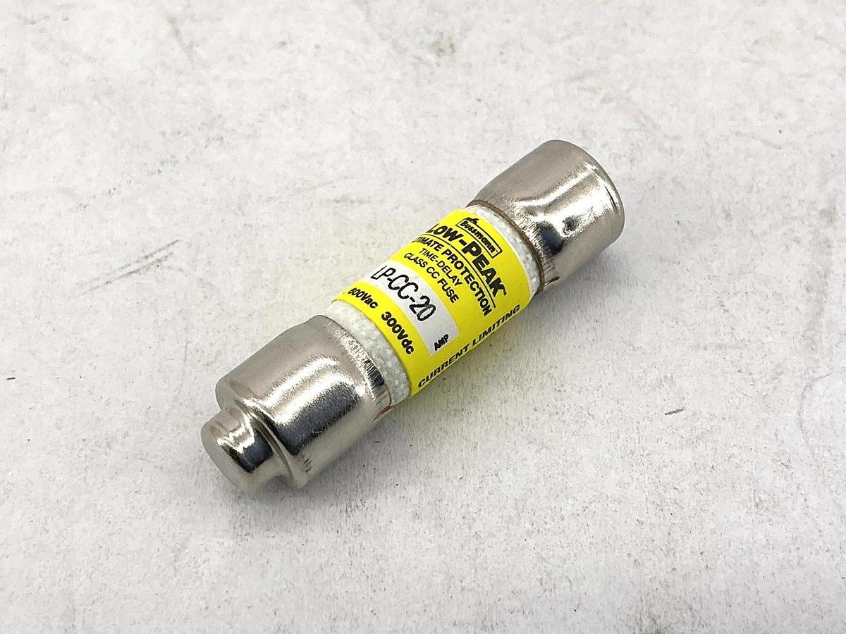 New Bussmann LP-CC-20 Low-Peak Time-Delay Class CC Fuse 20A 600V Box of 10