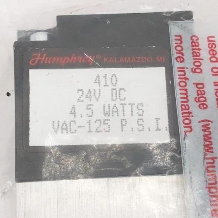 New Humphrey SE024D4XX Solenoid 24VDC 4-Way 5 Port Without Mounting Bracket