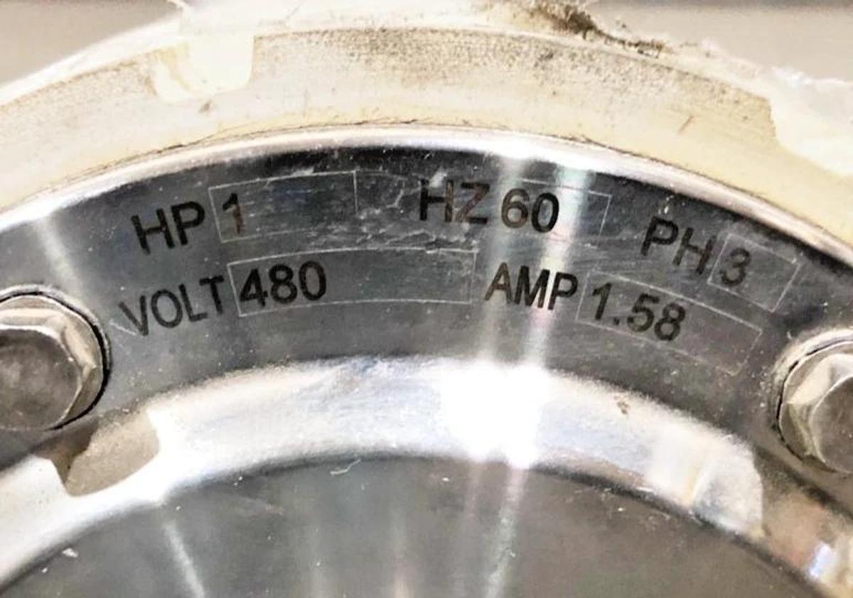 New Van Der Graaf TM127B25-410 Drum Motor 1HP 480VAC 3PH 237ft/min - No Box