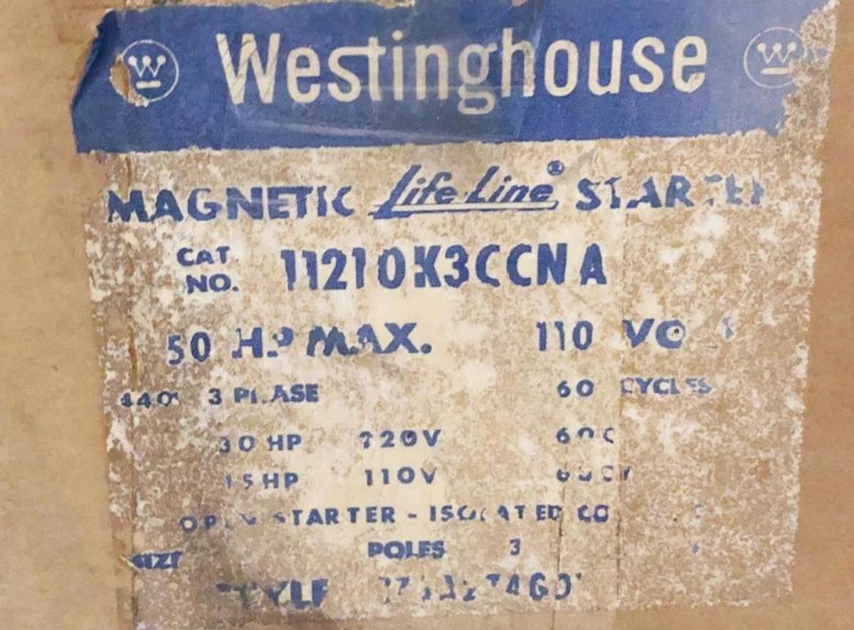 New Westinghouse 11210K3CCNA Life-Line Starter 110V Size 3 90A - No Box
