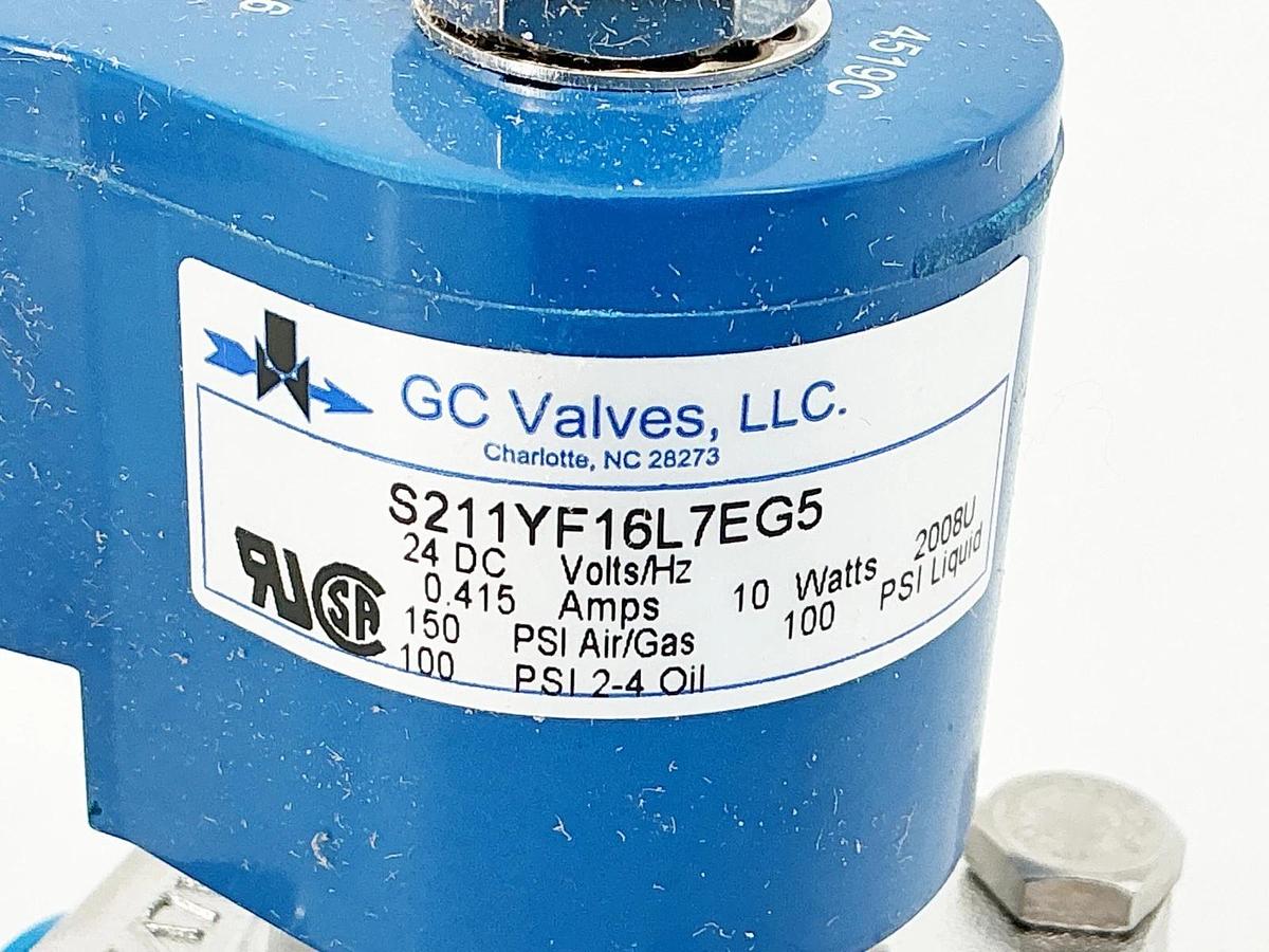 New GC Valves S211YF16L7EG5 24VDC 3/4"NPT 150PSI 10W