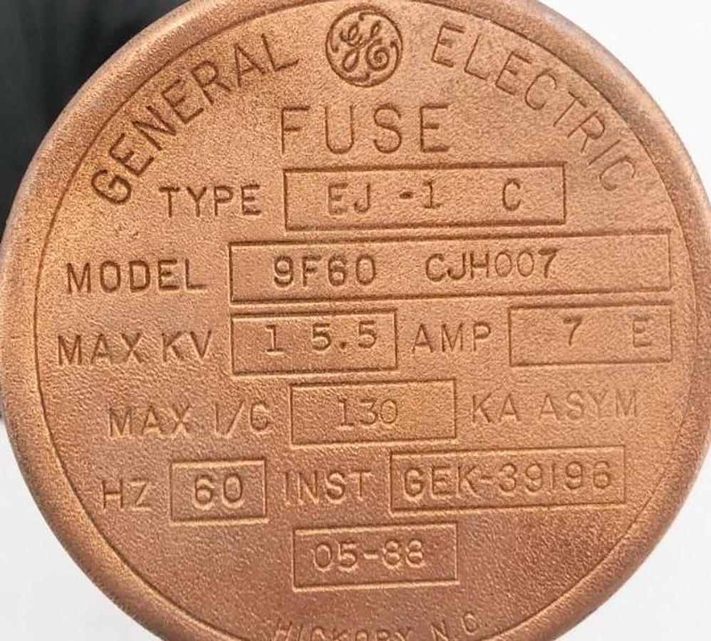 New GE General Electric 9F60CJH007 Fuse 15.5KV 7E Amp Type EJ-1 Size C