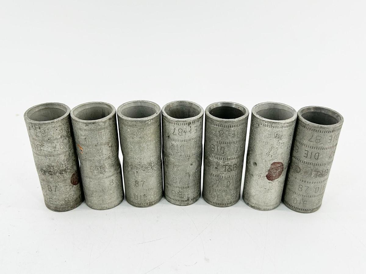 New Lot of 7 Thomas & Betts Barrel Splice 500 KCMIL Die 87 - No Box