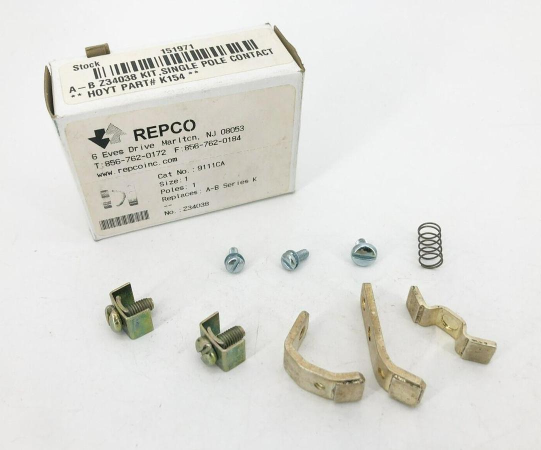 New Repco 9111CA Contact Kit 1-Pole Size 1 Replaces Allen Bradley Z34038