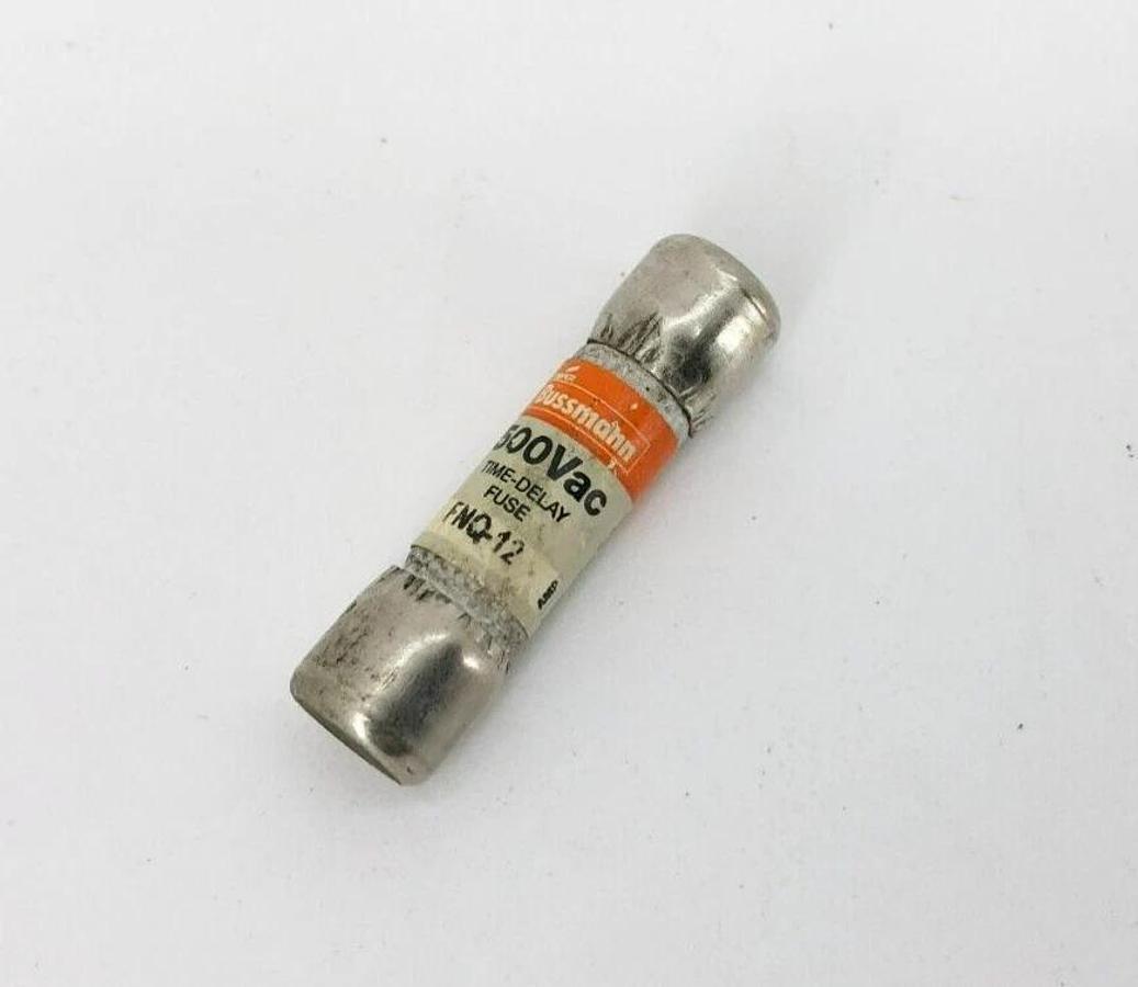 Lot of 6 New Bussmann FNQ-12 Time Delay Fuses 12A 500V
