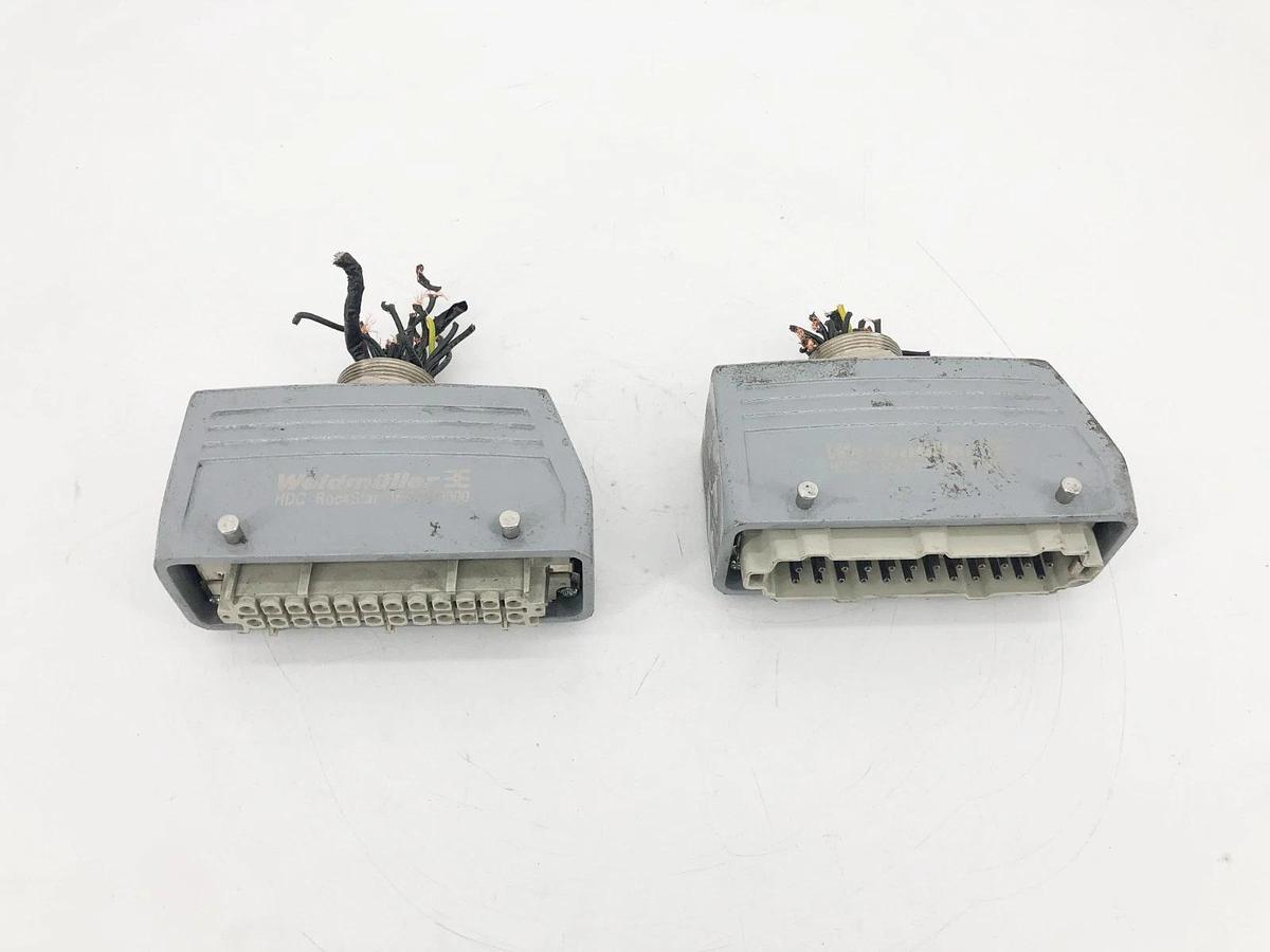 Used Lot of 2 Weidmuller 1661370000 Heavy Duty Power Connectors HCD Rockstar