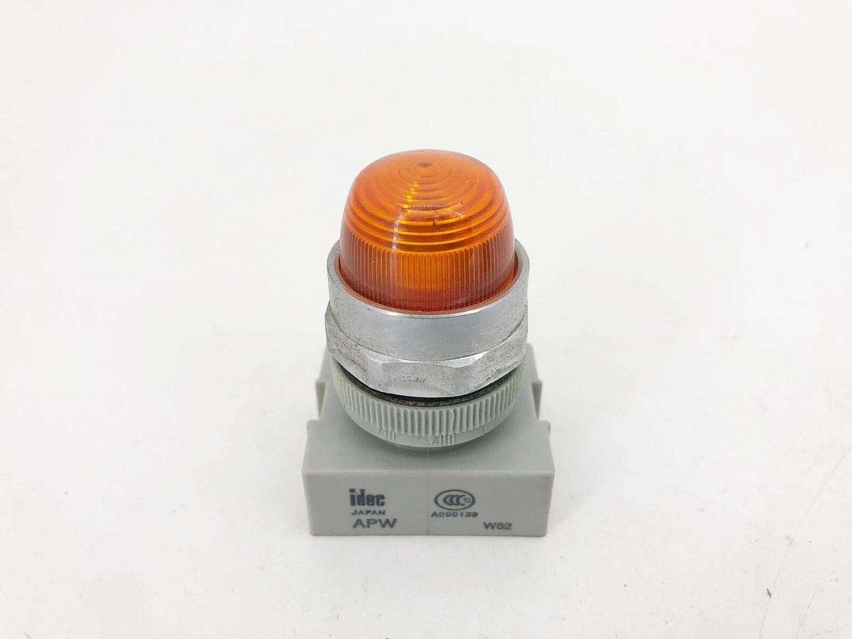 Used Lot of 2 Idec APW299D-A-120V Amber Pilot Lights 24V