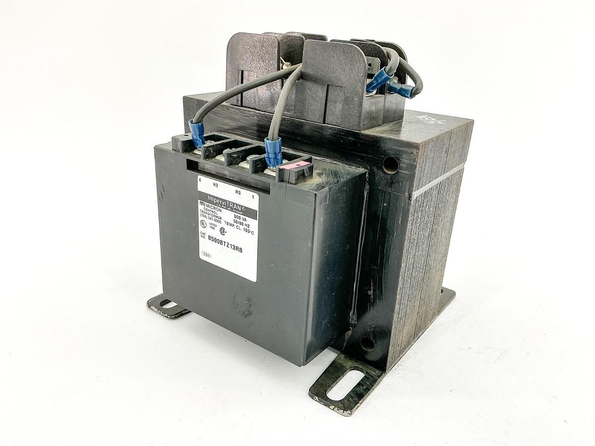 New Micron B500BTZ13RB Transformer 230/460V 500VA 50/60Hz Fuse Holder - No Box