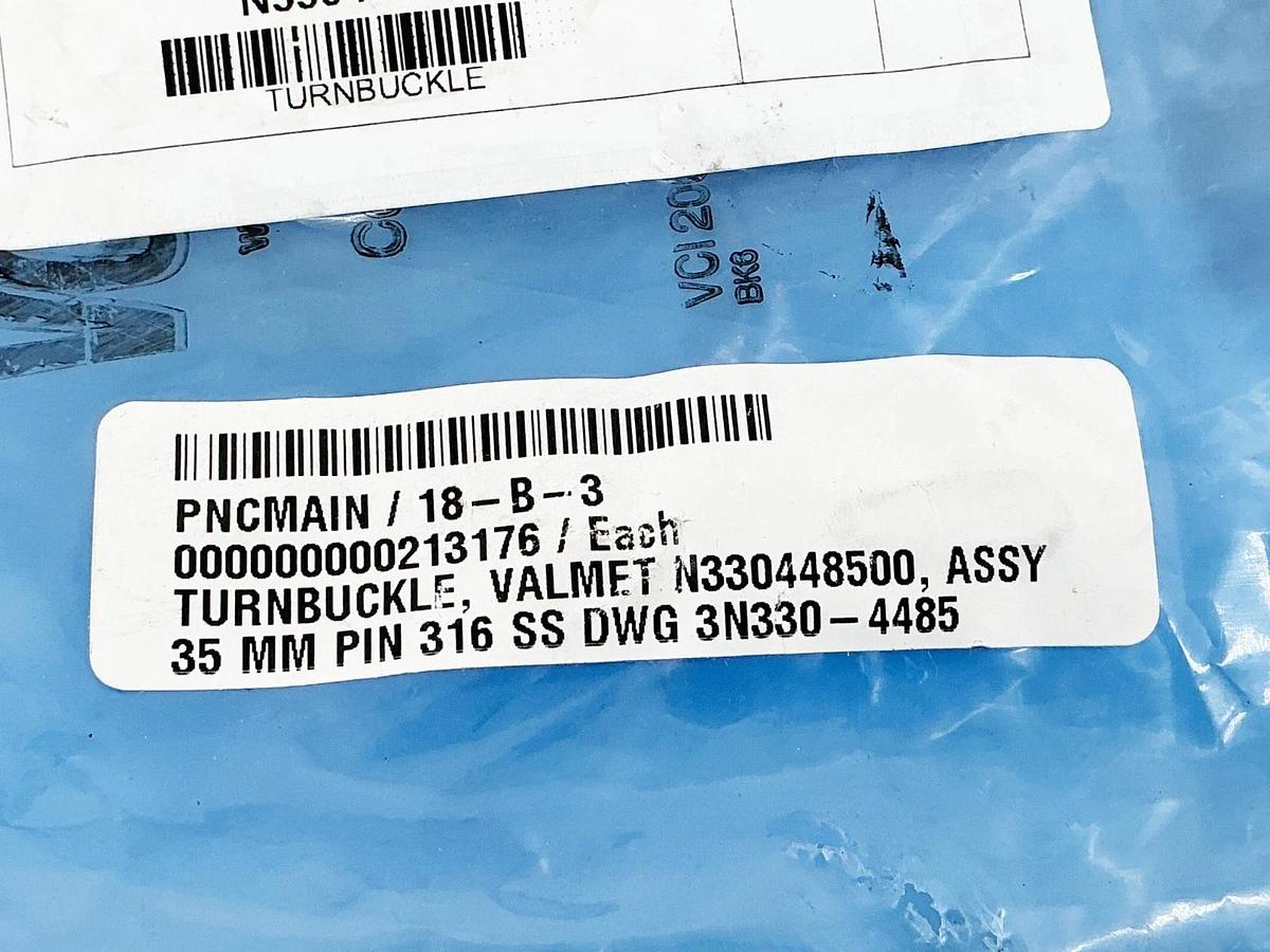 New Valmet N330448500 Turn Buckle 316 SS DWG 35MM