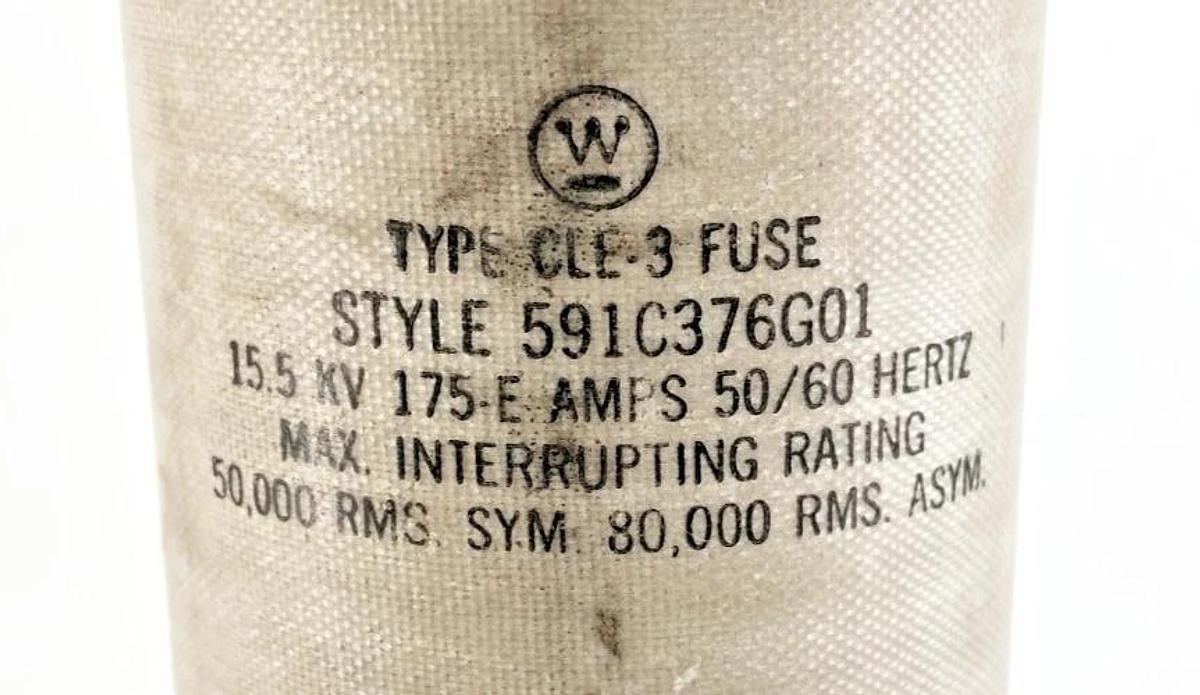 New Westinghouse CLE-3 Fuse 15.5 kV 175E Amps 591C376G01 - No Box
