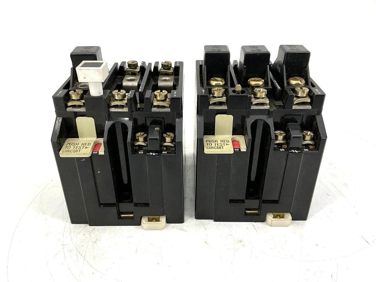 Used Lot of 2 Allen Bradley 592-JOV16 Ser B Overload Relay Manual Reset 3P 24A 600VAC