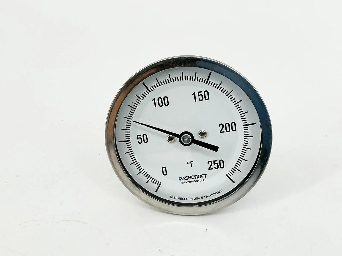 New Ahscroft 30-EI-60-R-040-0/250F 3" Thermometer 0/250F 3" 4" Stem 30152130-2