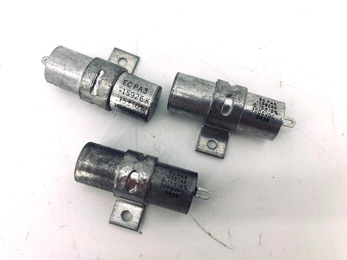 Lot of 3 NEW EC Capacitor PA3-15926K 1000VDC 0.15±10%