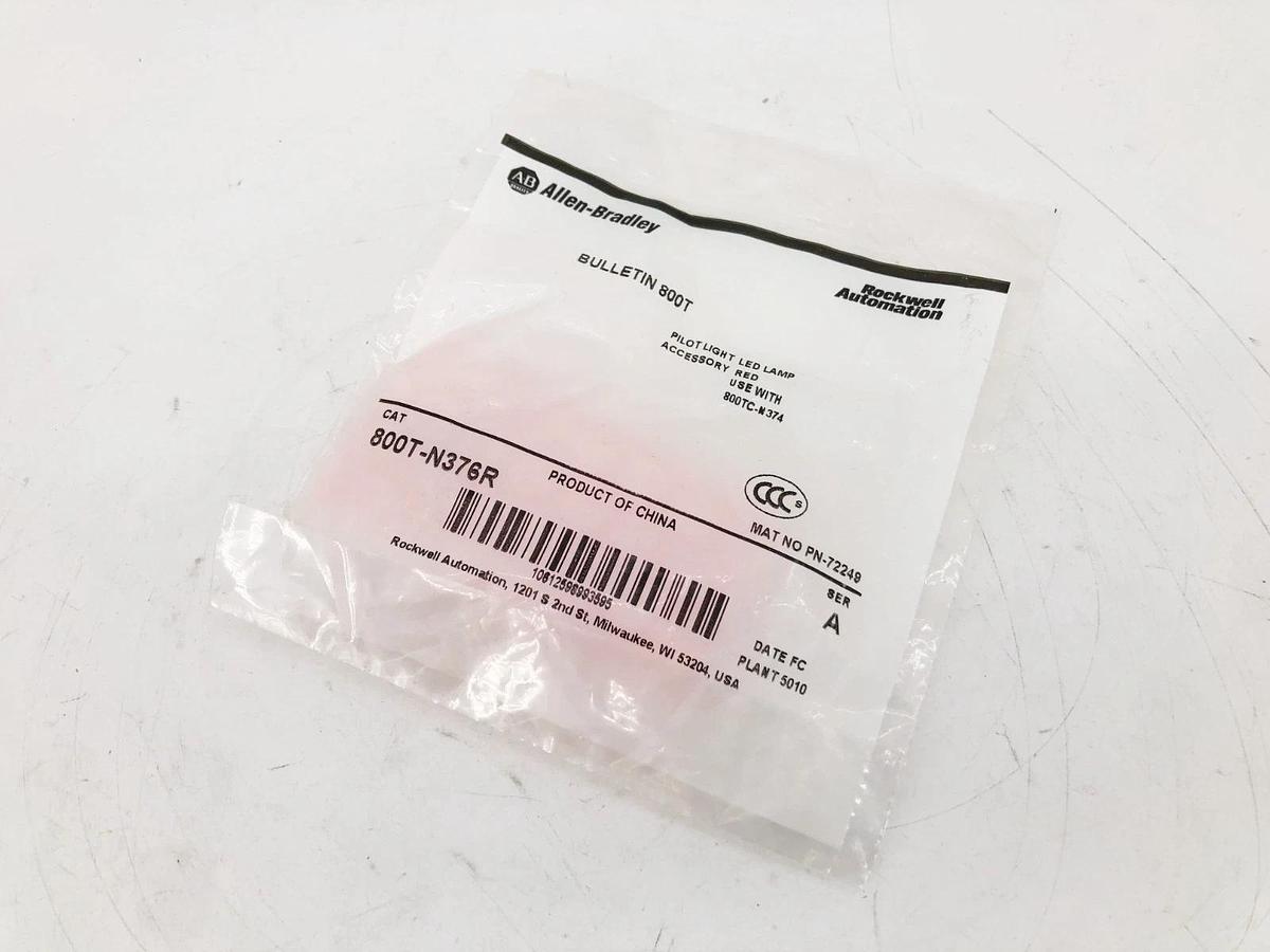 New Allen-Bradley 800T-N376R Ser. A Red Pilot Light LED Lamp