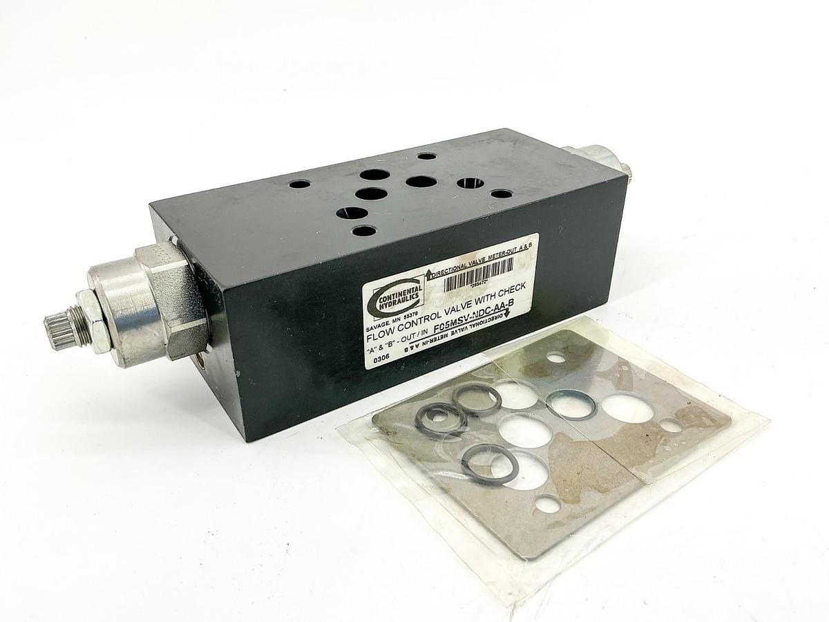 New Continental Hydraulics F05MSV-NDC-AA-B Flow Control Valve 265472 - No Box