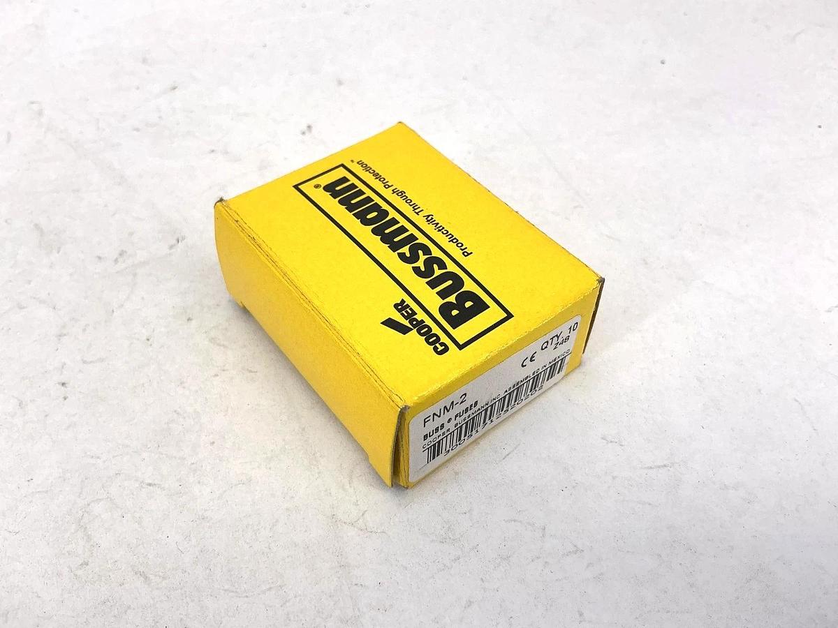 New Bussmann FNM-2 250Vac Time-Delay Fuse 2A 250V Box of 10