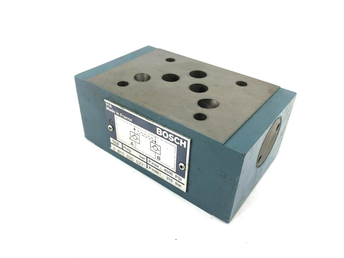 New Bosch 0-811-020-027 Block Valve Cover Plate, 4500psi, 0811020027