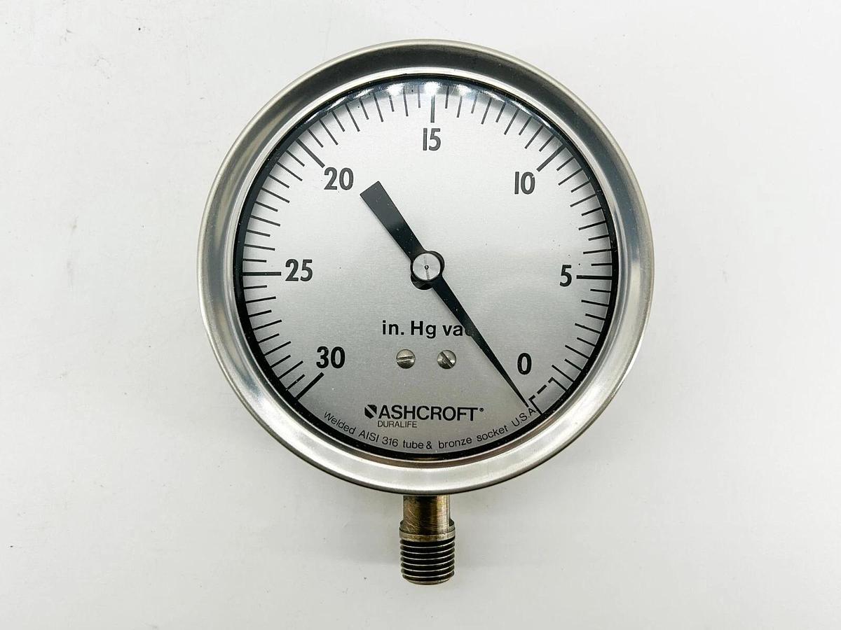 New Ashcroft 35-1009-AW-02L-30/0IMV Pressure Gauge 3-1/2" Dial 30-0IMV 1/4"
