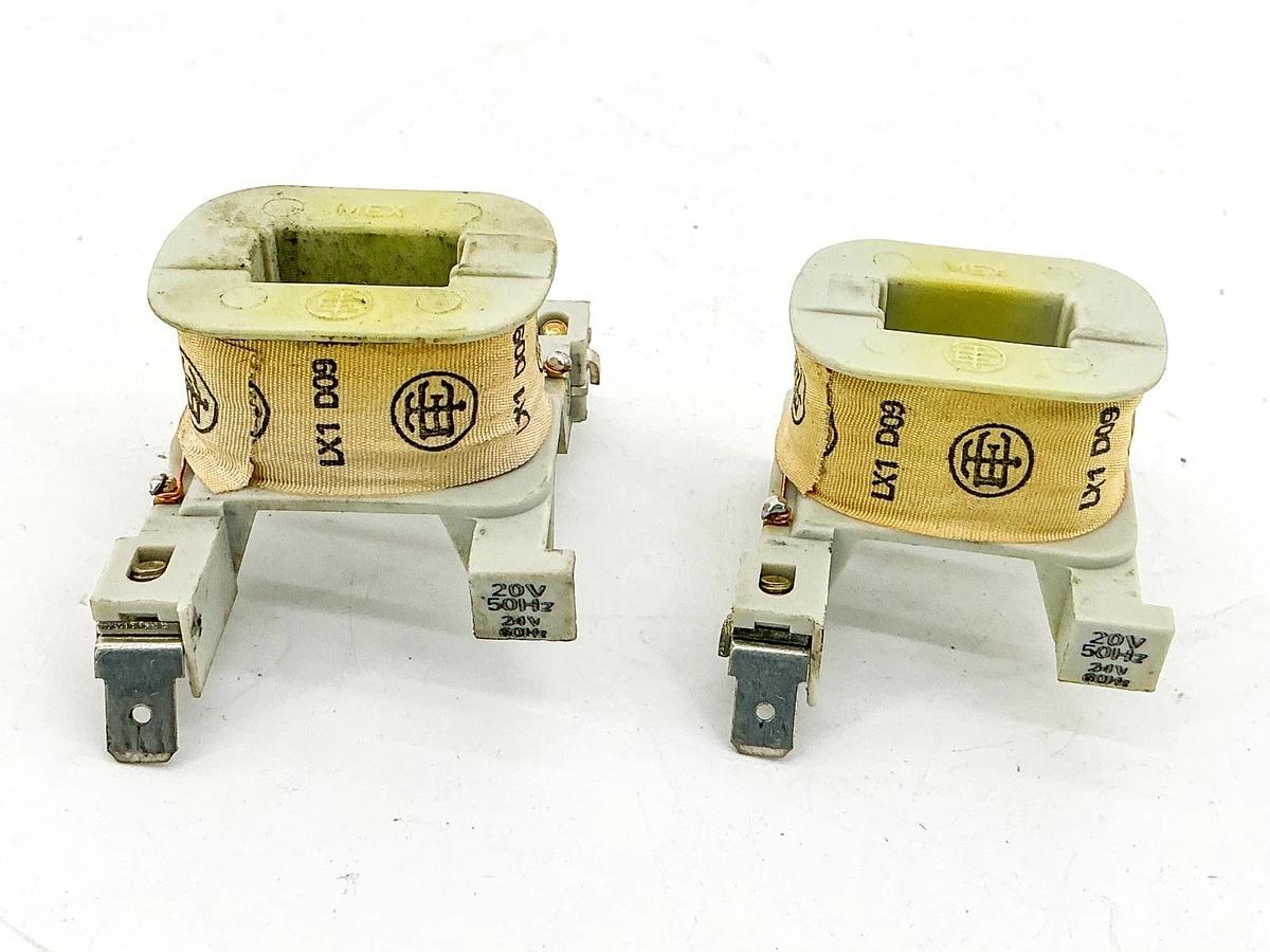 Used Lot of 2 Telemecanique LX1-D09 Coil 20/24V 50/60Hz