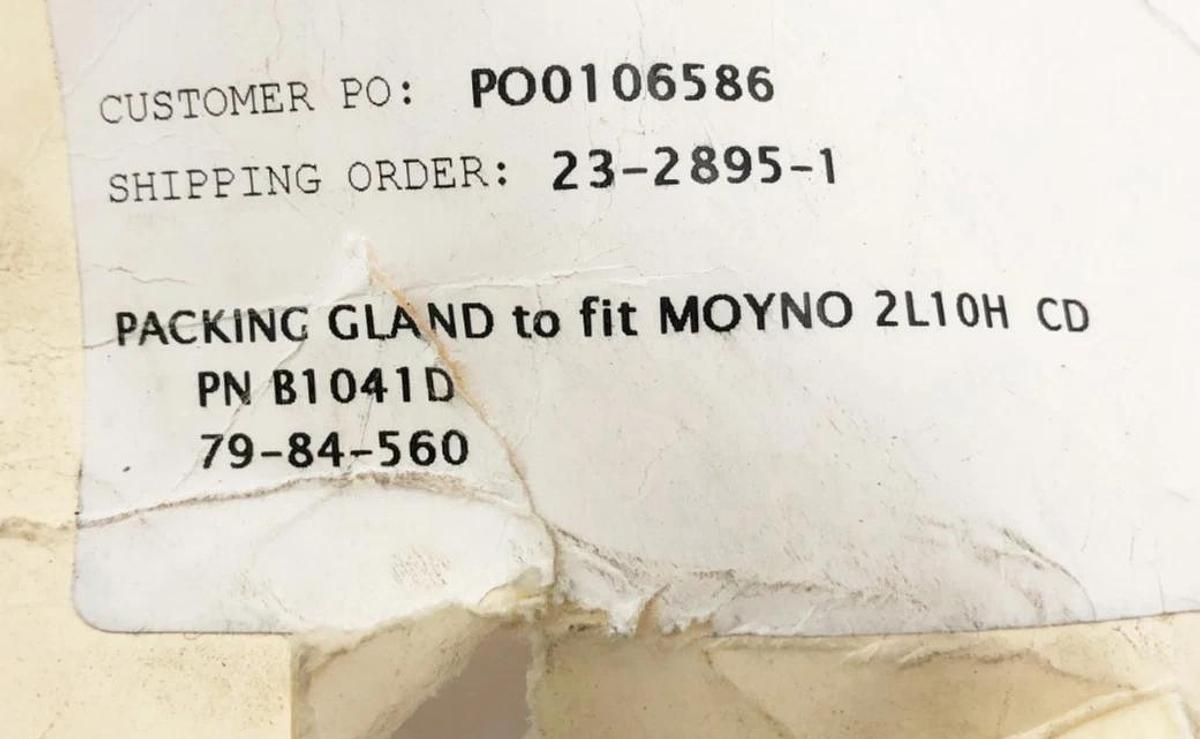 New B1041D Packing Gland for Moyno 2L10H CD - No Box