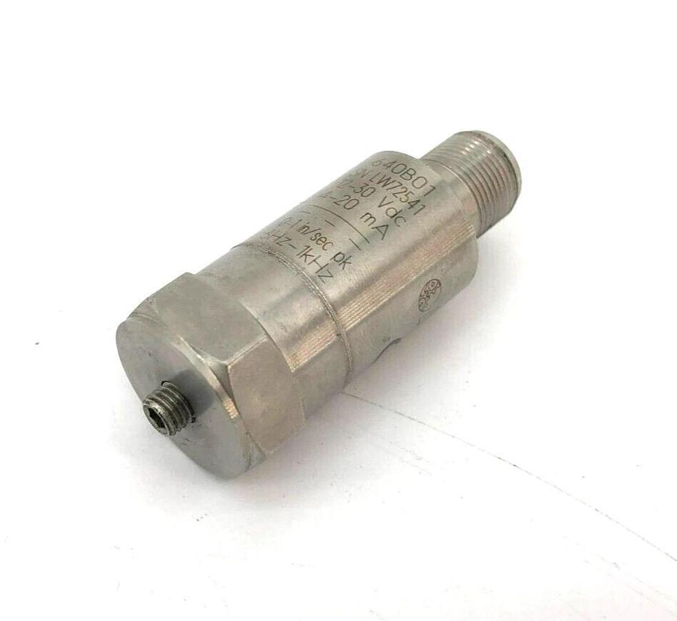 Used IMI 640B01 Industrial Vibration Sensor 4-20 MA Output 0-1 in/sec PK 3-1kHz