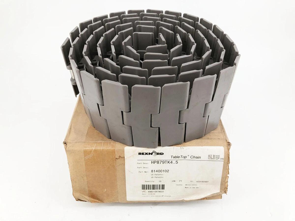 New Rexnord HP879TK4.5 TableTop Chain 81400102 10 FT.