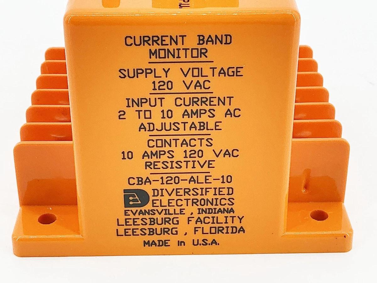 New Diversified Electronics CBA-120-ALE-10 Current Band Monitor 120V 10A