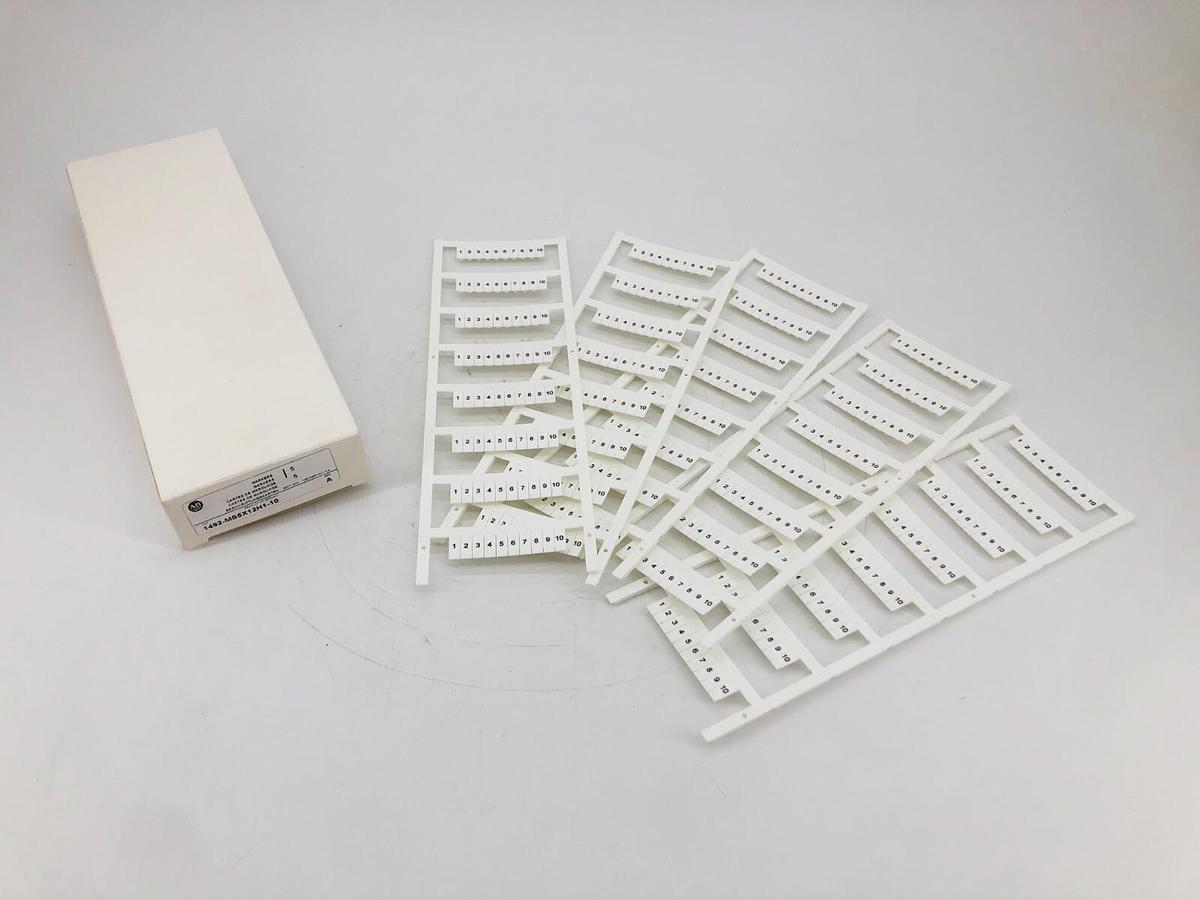 Box of 5 New Allen-Bradley 1492-MS5X12H1-10 Ser. A Horizontal Marker Cards