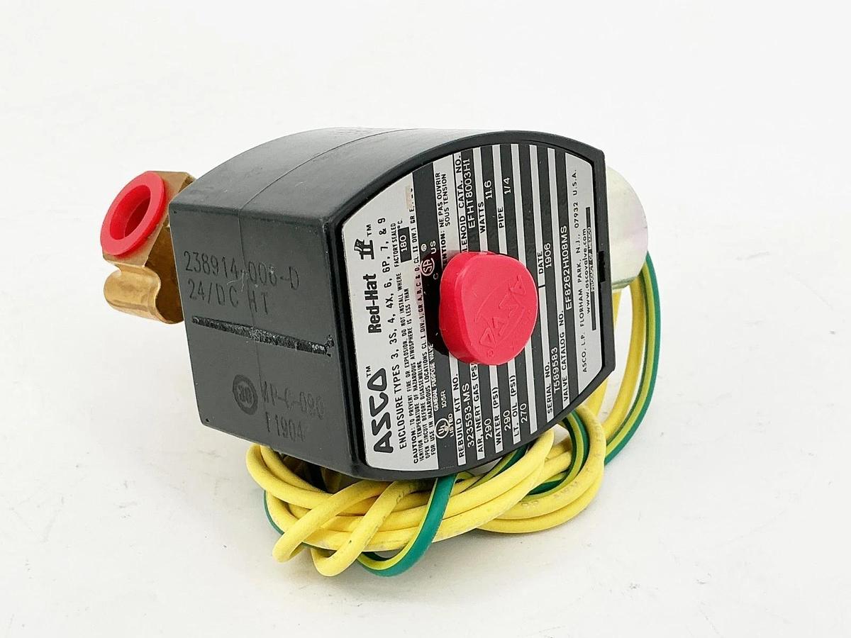 New Asco EF8262H108MS 24VDC Solenoid Valve 290PSI 1/4" Pipe 11.6W