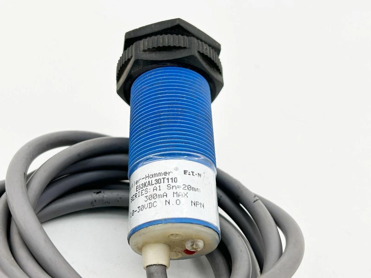 Used Cutler Hammer E53KAL30T110 Tubular Proximity Sensor 10-30VDC 300MA
